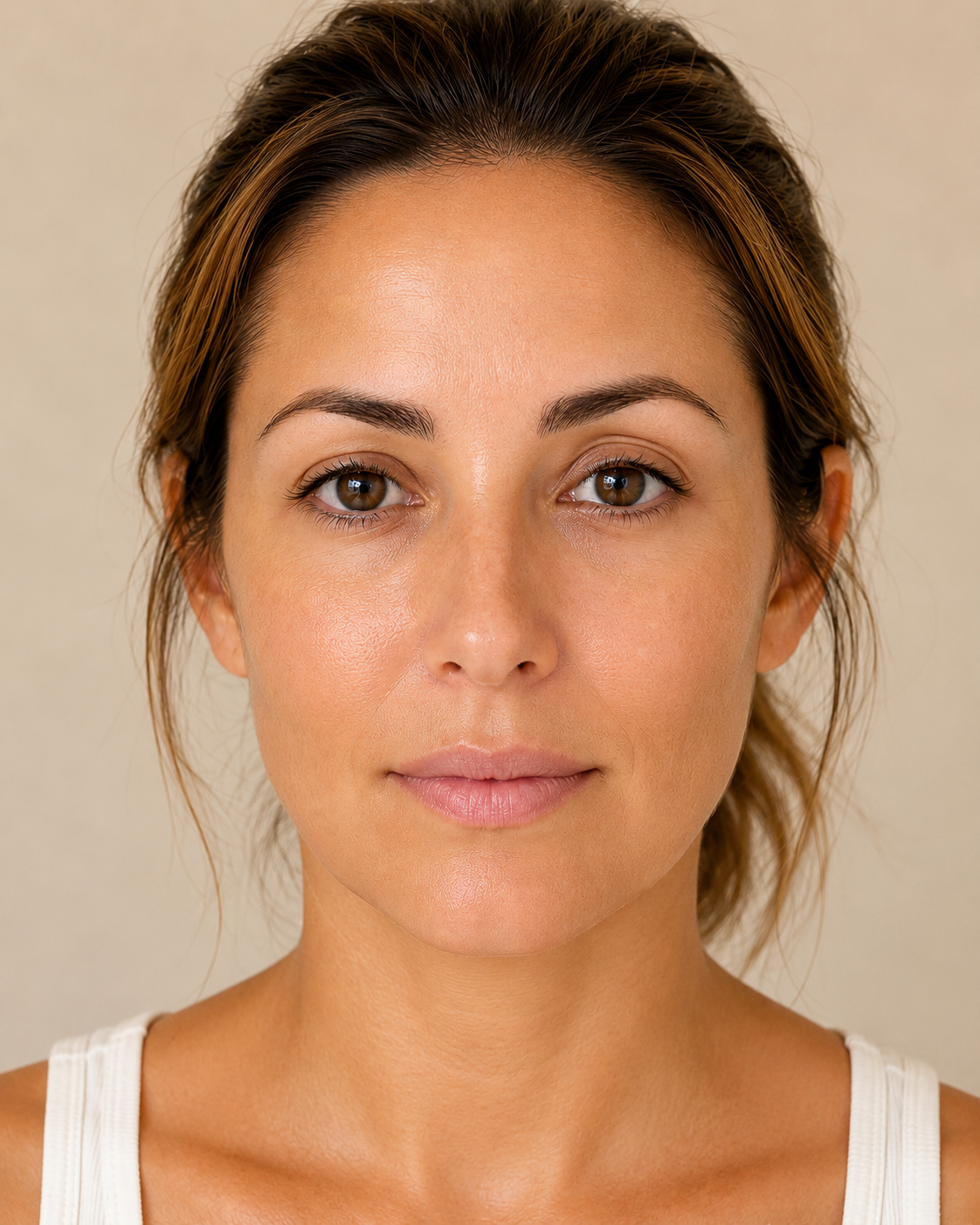 After: Brightening facial treatment — visibly more even, luminous skin