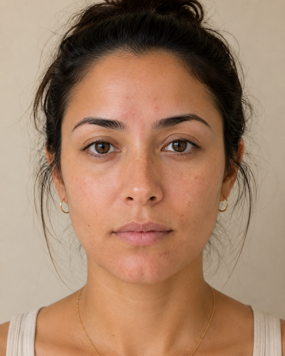 Before: Clarifying facial — visible congestion and texture