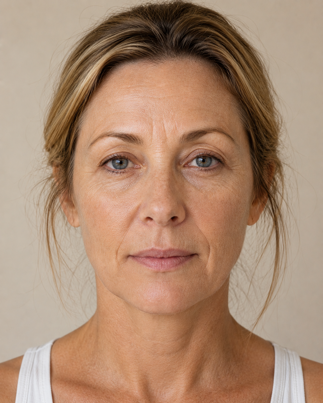 Before: Age-defying treatment — fine lines and loss of firmness